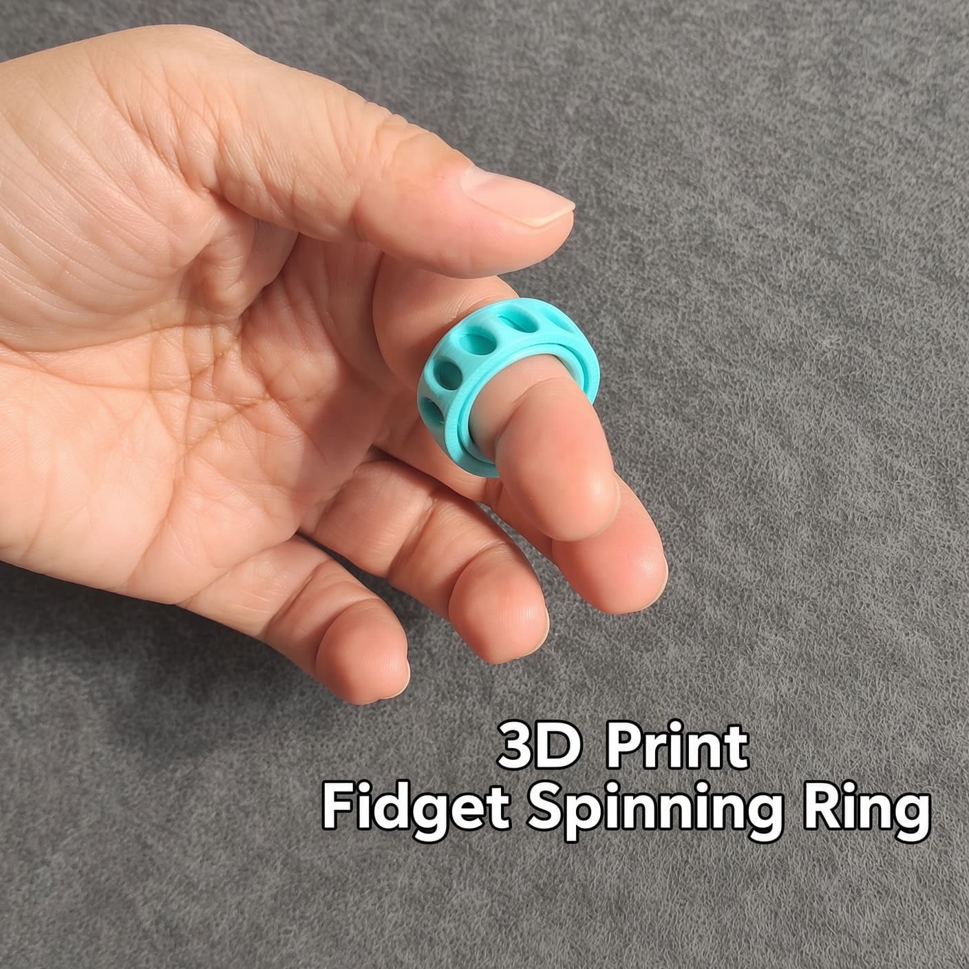 3D Printed Fidget Spinning Ring | Stress Relief & Sensory Toy