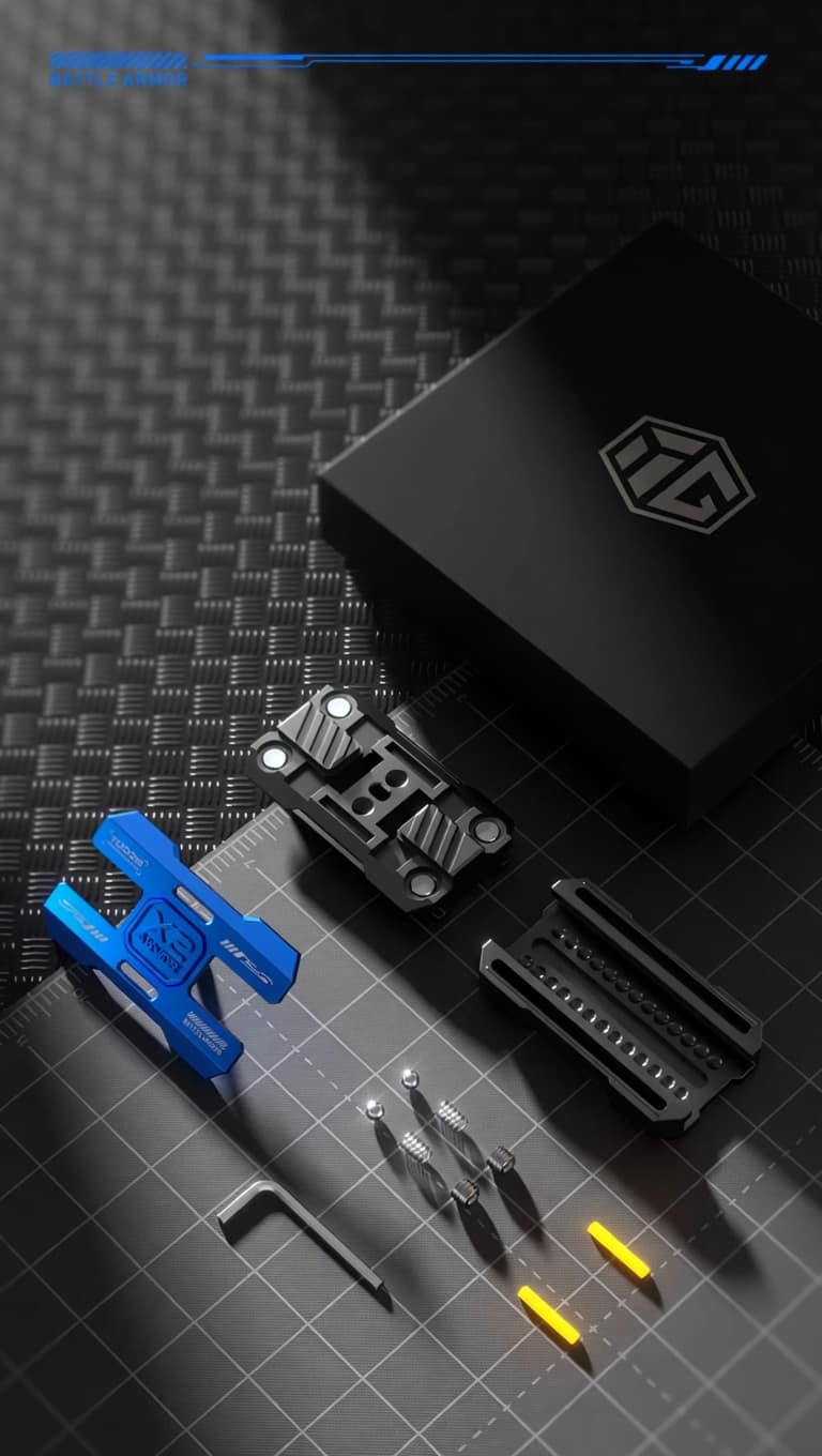 Mechanical Armor Mecha Haptic Slider – Premium Alloy EDC Push Card with Mechanical Sound for Anti-Stress - Image 3