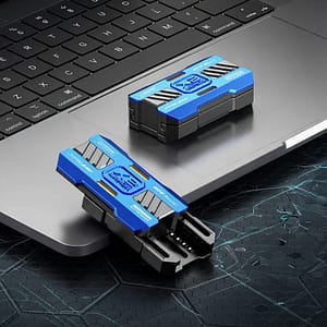 Mechanical Armor Mecha Haptic Slider – Premium Alloy EDC Push Card & Fidget Spinner with Mechanical Sound for Anti-Stress